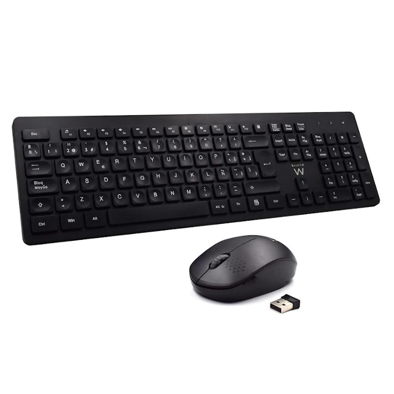 FTRCTR0164_800 Ewent Teclado+Ratón Inalámbrico EW3256 Negro - Imagen 1
