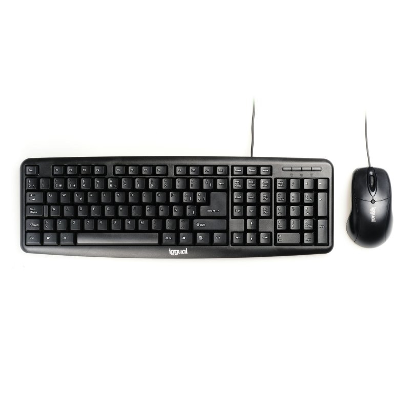 FTRCTR0171_800 iggual Kit teclado y ratón COM-CK-BASIC negro - Imagen 1