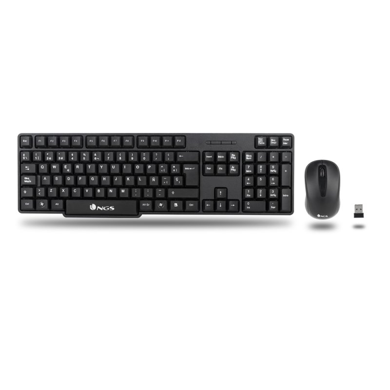 FTRCTR0189_800 NGS EUPHORIAKIT TECL + RATON WIRELESS 2,4GHZ NEGRO - Imagen 1