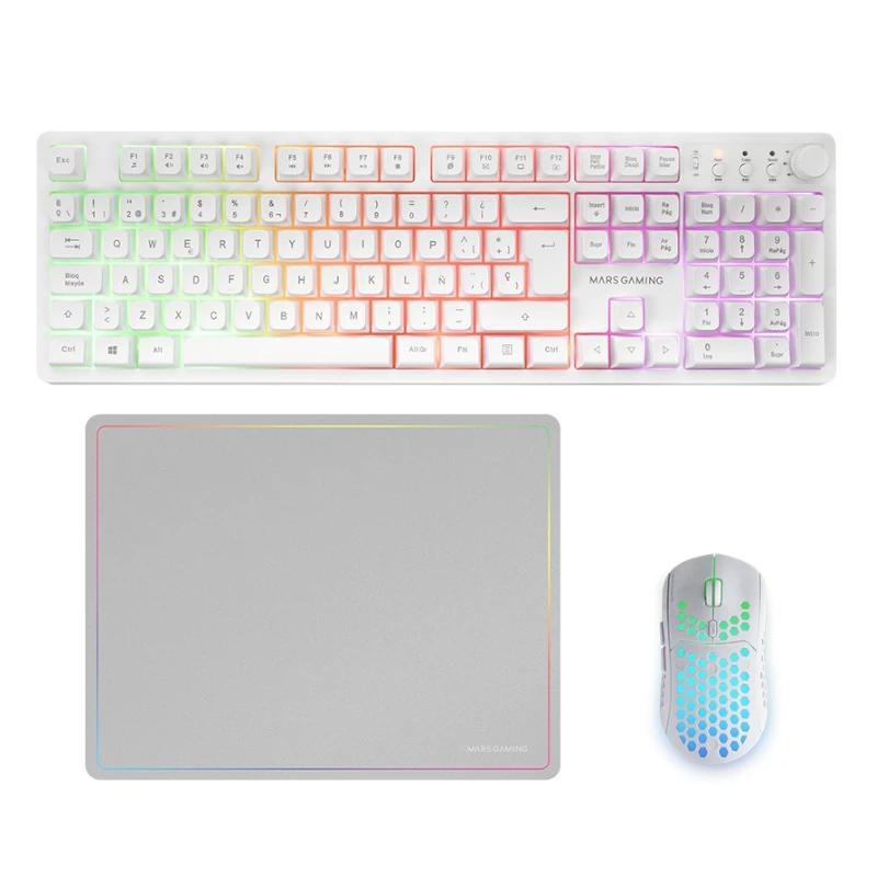 FTRCTR0256_800 Mars Gaming Combo MCPWXWES GAMING 3IN1 RGB Blanco - Imagen 1