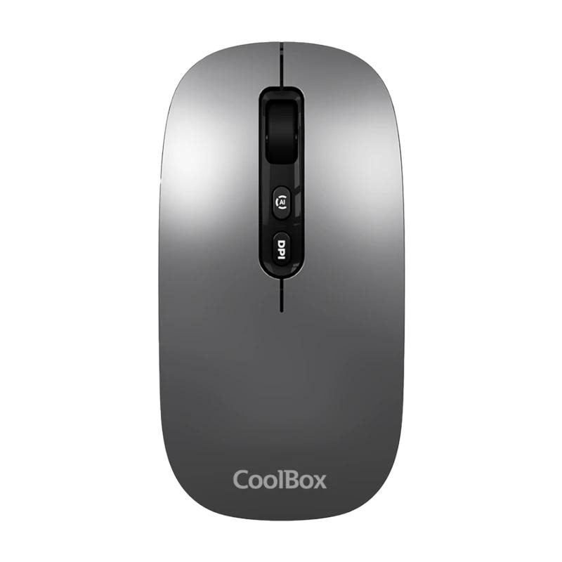 FTRRIN0544_800 Coolbox Ratón W02-IA Inalámbrico RF+BT Gris - Imagen 1