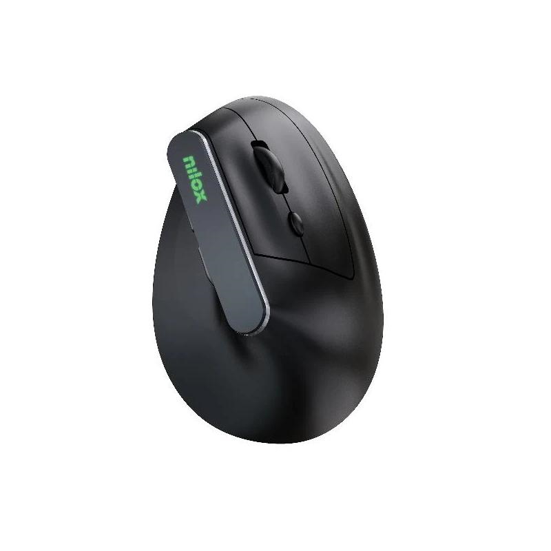 FTRRIN0564_800 Nilox Ratón Wir Vertical Rec. Silen 1600 DPI Negro - Imagen 1