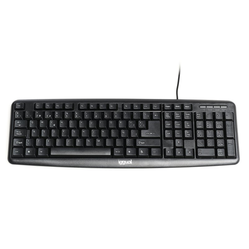 FTRTUS0432_800 iggual Teclado USB estándar CK-BASIC-105T negro - Imagen 1