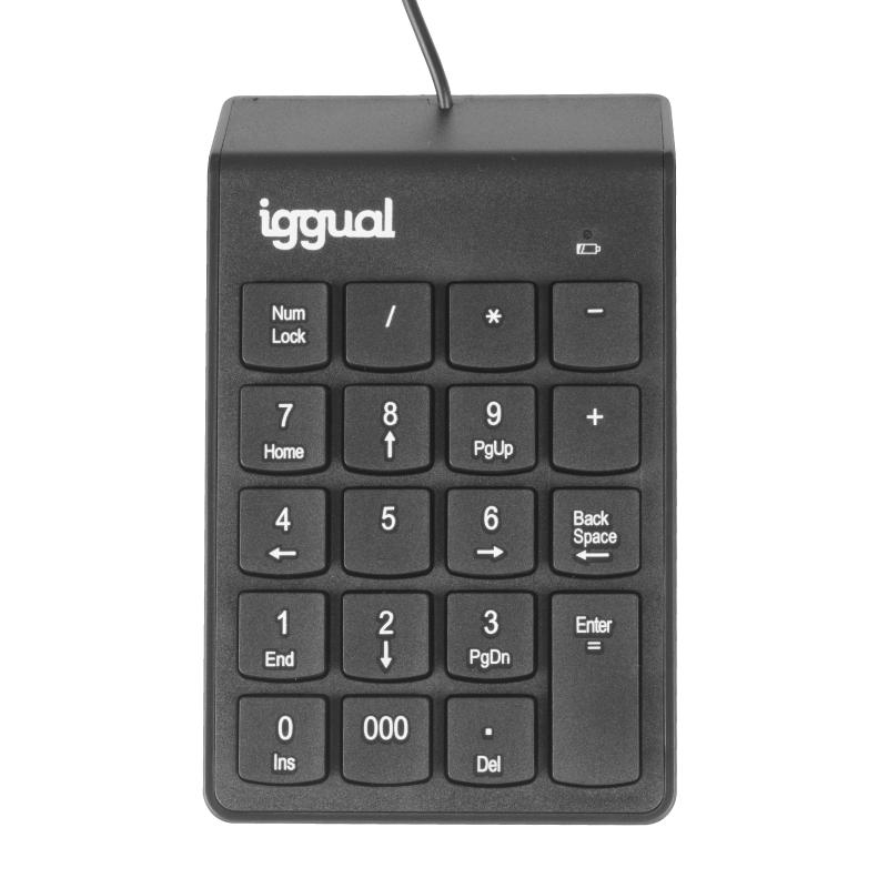 FTRTUS0568_800 iggual Teclado numérico USB CK-NUM-19T negro - Imagen 1