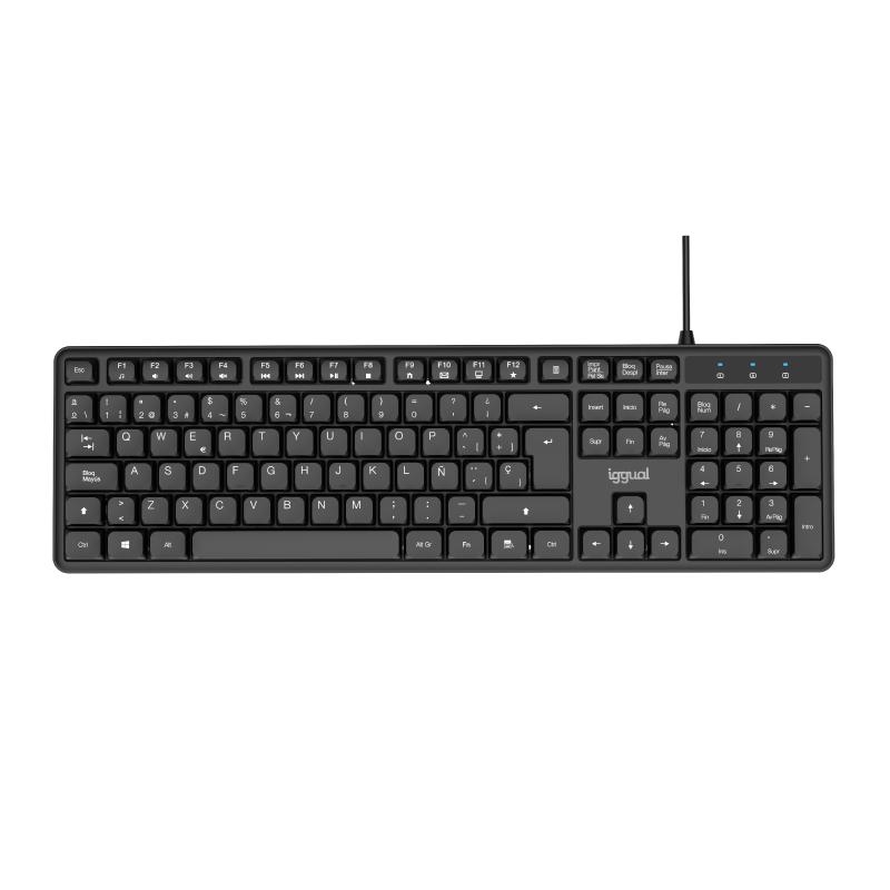 FTRTUS0591_800 iggual Teclado USB estándar CK-SILENT-105T negro - Imagen 1