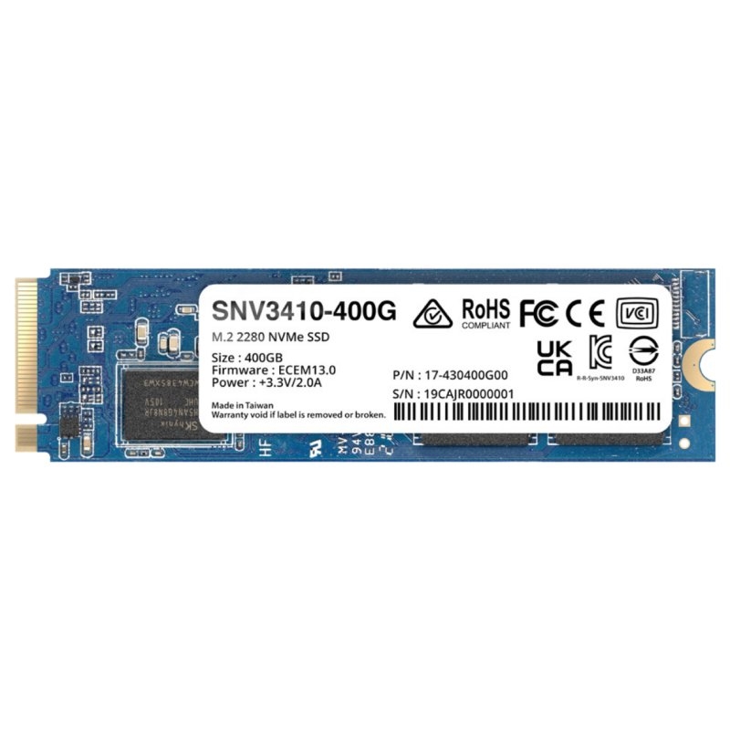 IAIDSO0571_800 Synology SNV3410-400G SSD NVMe PCIe 3.0 M.2 2280 - Imagen 1