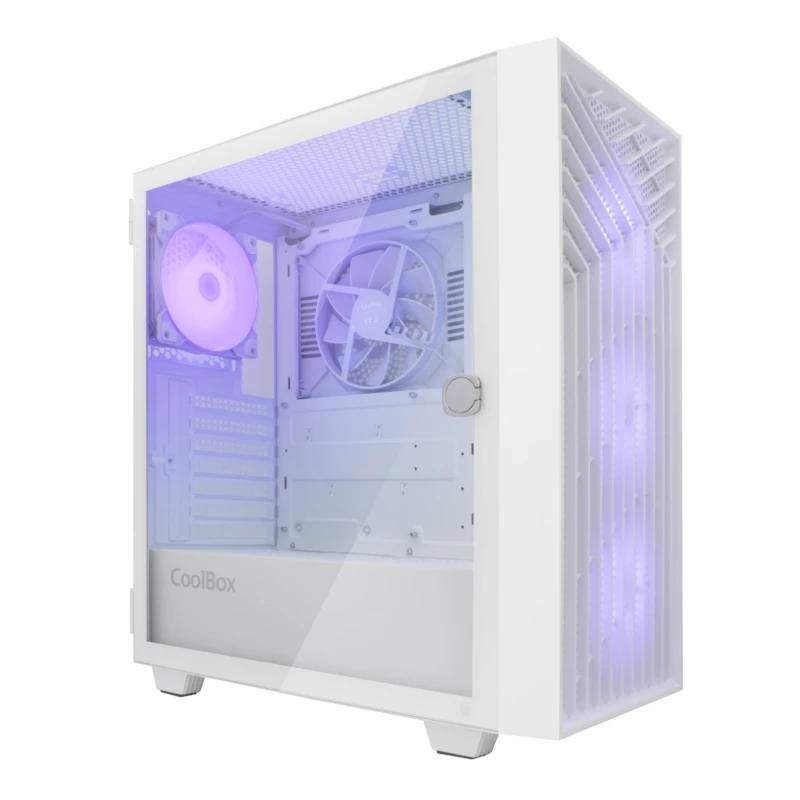 ICACSM0856_800 Coolbox Caja Gaming ATX GA300 GRIDLINE White - Imagen 1
