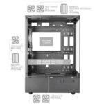 MARS GAMING Caja ATX Ventis FRGB Silence Negro - Imagen 3