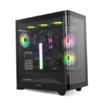 NOX Semitorre HUMMER ETHER Cristal Curvo Negro - Imagen 2
