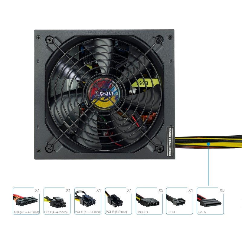 ICAFA70331_800 Tooq Fuente Alimentación TQAPOLO-650SP 650W - Imagen 1