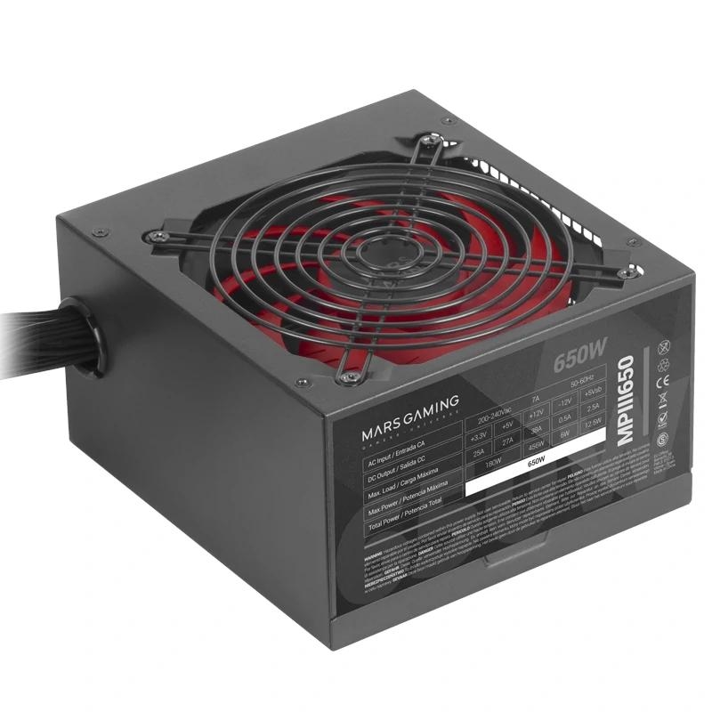 ICAFA70366_800 MARS GAMING Fuente Alimentacion MPIII 650W,Silent - Imagen 1