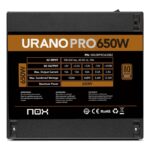 NOX  Fuente ATX Urano PRO 650W Bronze - Imagen 4