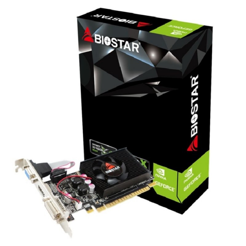 ITGPE30232_800 BIOSTAR VGA NVIDIA GT 210 1GB DDR3 DVI/HDMI - Imagen 1