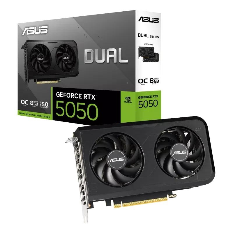 ITGPE60596_800 ASUS VGA NVIDIA DUAL RTX 5050 O8G 8GB DDR6 - Imagen 1
