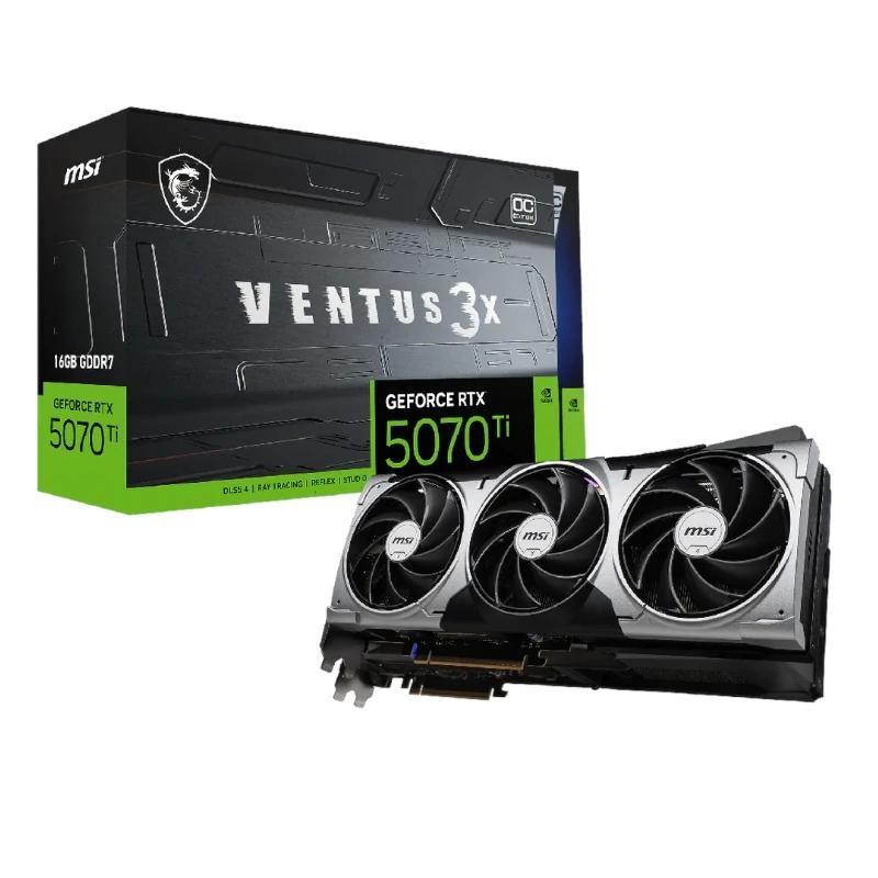 ITGPE70004_800 MSI VGA NVIDIA RTX 5070 Ti 16G VENTUS 3X OC DDR7 - Imagen 1