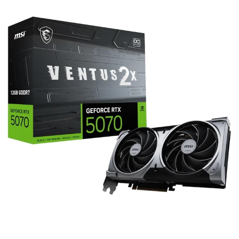 ITGPE70023_800 MSI VGA NVIDIA RTX 5070 12G VENTUS 2X OC DDR7 - Imagen 1