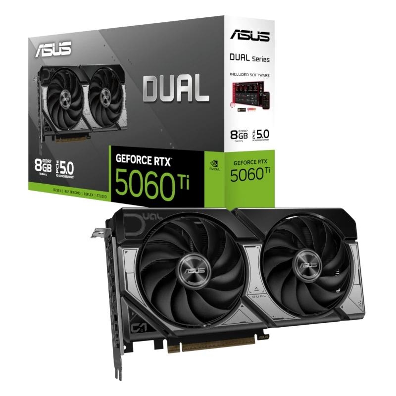 ITGPE70060_800 ASUS VGA NVIDIA DUAL RTX 5060 TI O8G DDR7 - Imagen 1