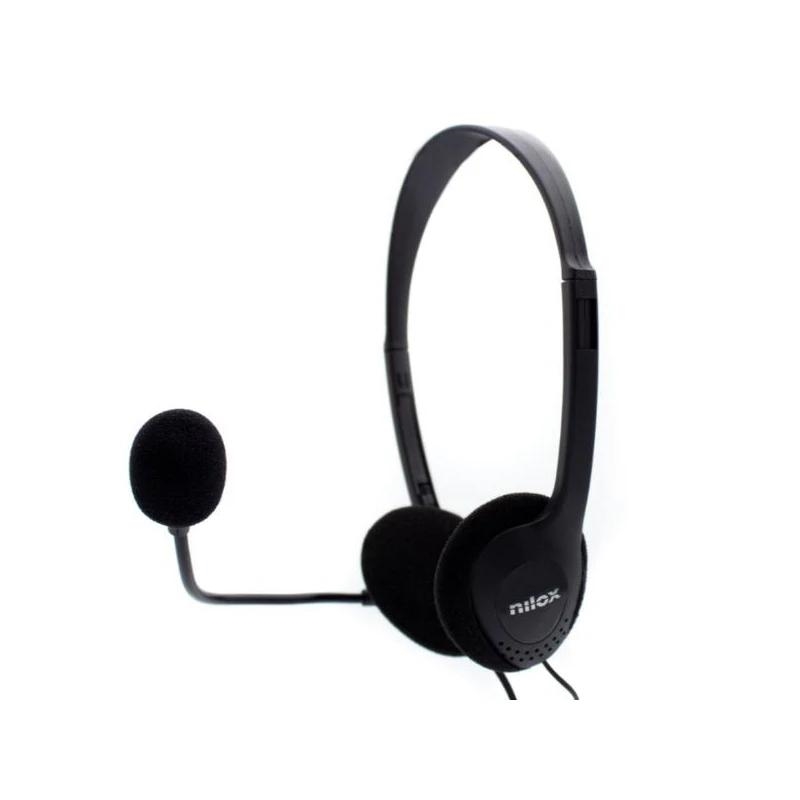 MAUAMI1172_800 Nilox Auriculares NXCM0000004 Doble Jack Negro - Imagen 1