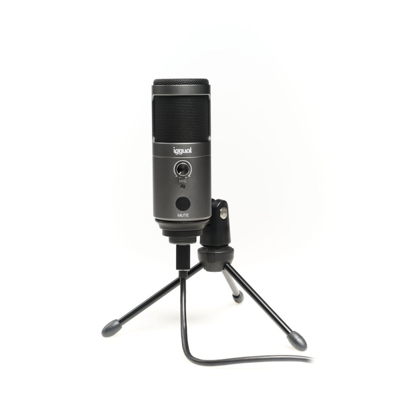 MAUMIC0054_800 iggual Micrófono condensador Podcasting Pro gris - Imagen 1