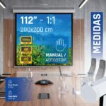 iggual Pantalla manual 1:1 112" 200x200 cm - Imagen 2