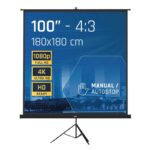 iggual Pantalla 100" 180x180 cm 1:1 trípode+bolsa - Imagen 3