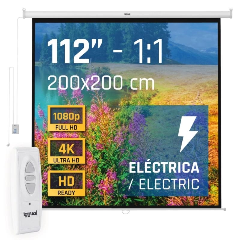 MPRPAY0050_800 iggual Pantalla eléctrica 1:1 112" 200x200 cm - Imagen 1