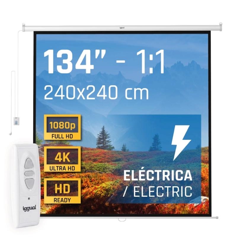 MPRPAY0051_800 iggual Pantalla eléctrica 1:1 134" 240x240 cm - Imagen 1