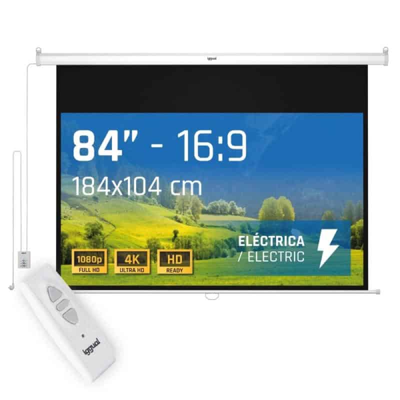 MPRPAY0053_800 iggual Pantalla eléctrica 16:9 84" 184x104 cm - Imagen 1