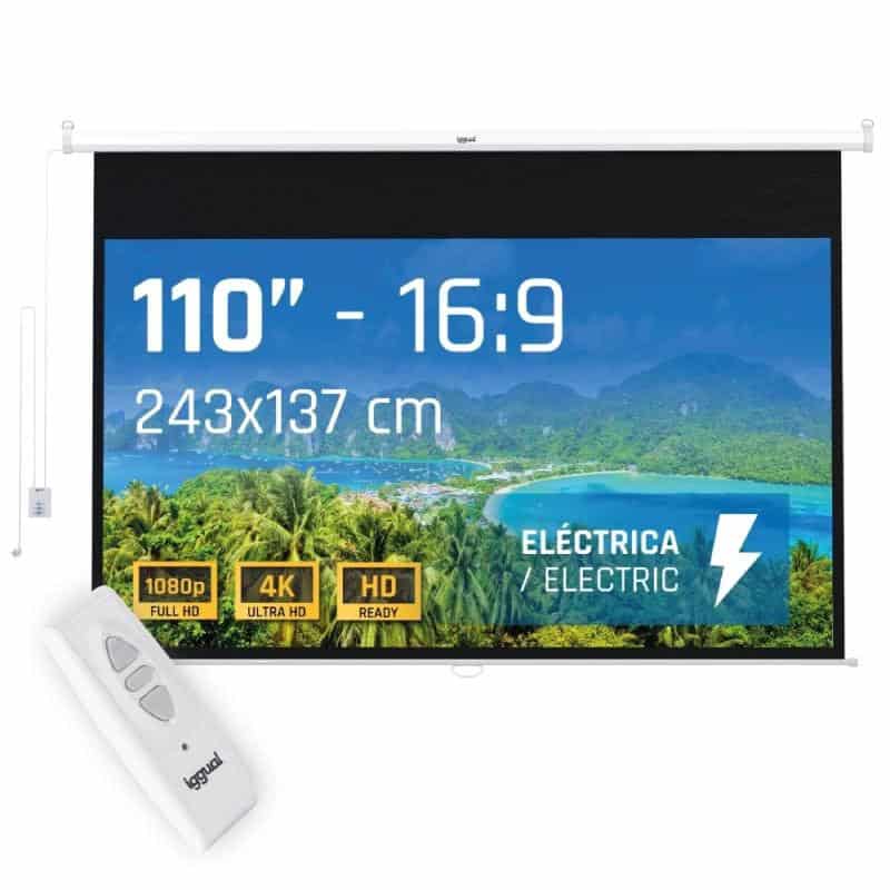 MPRPAY0056_800 iggual Pantalla eléctrica 16:9 110" 243x137 cm - Imagen 1