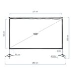iggual Pantalla exterior portable 100" 221x124 cm - Imagen 2