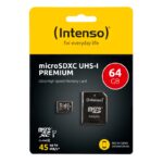Intenso 3423490 Micro SD UHS-I Premium 64GB c/adap - Imagen 3