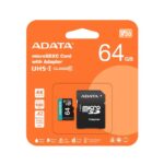 ADATA microSDXC/SDHC UHS-I U3 64GB c/adapt - Imagen 2