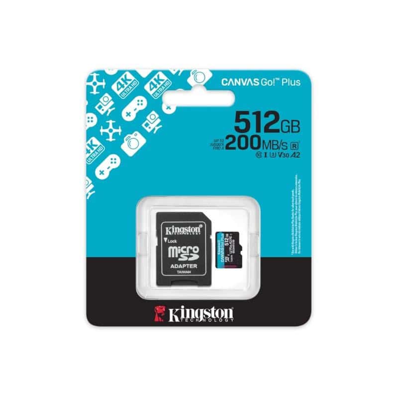 MTMSDM0317_800 Kingston microSD Canvas Go! Plus 4 512GB 200 MB-s - Imagen 1