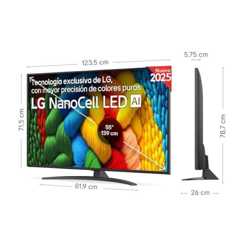 MTVLED1030_800 LG 55NANO81A6A TV 55" UHD SMART TV 4K Nanocell - Imagen 1