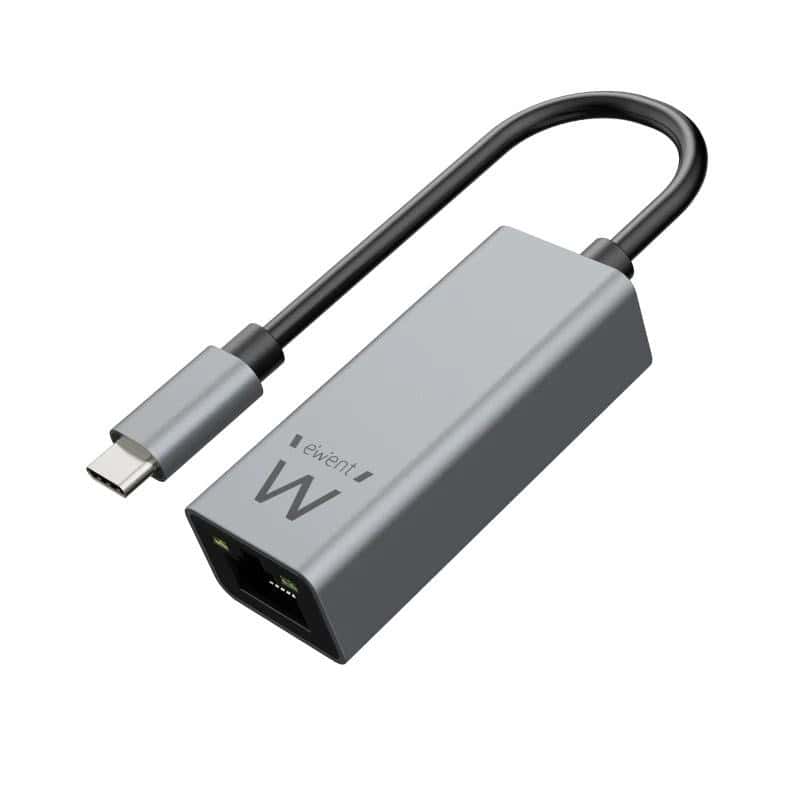 NADACA0244_800 EWENT ADAPTADOR DE RED GIGABIT USB-C ALUMINIO - Imagen 1