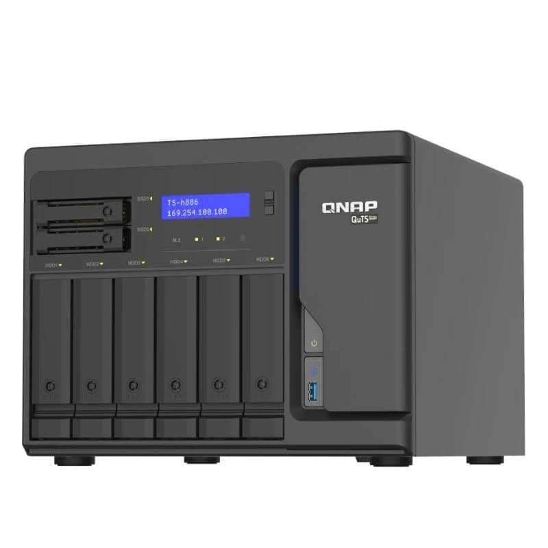 NARARS0242_800 QNAP TS-H886-D1602-8G NAS 4+2-Bay 4x2.5GbE - Imagen 1