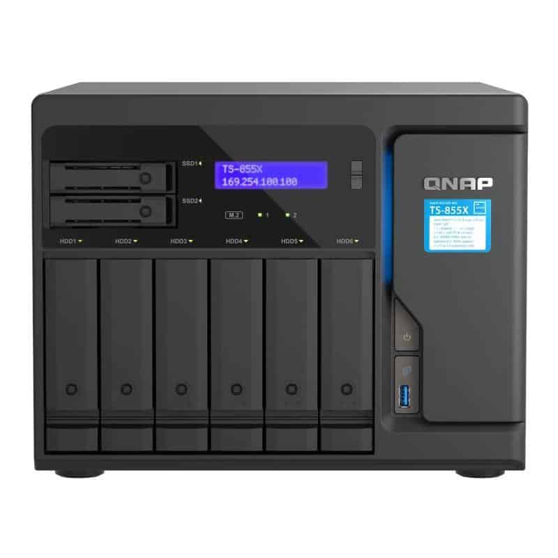NARARS0246_800 QNAP TS-855X-8G NAS 6+2 Bay 2x2.5GbE 4xUSB - Imagen 1
