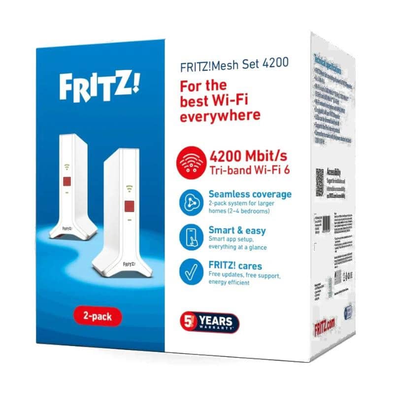 NSWPAC0642_800 Fritz!Repeater Mesh Set 4200 2-pk WiFi6 - Imagen 1