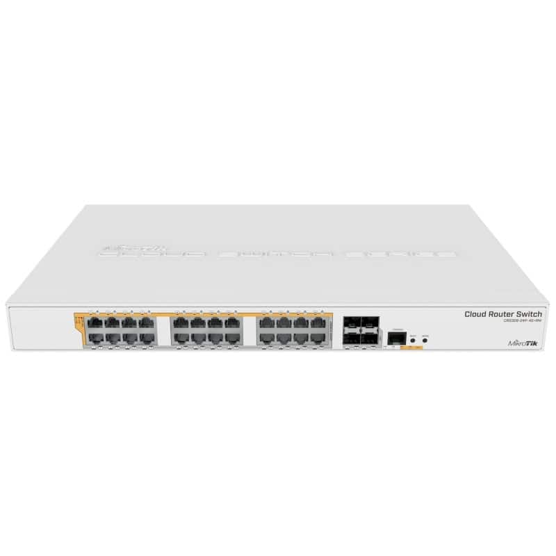 NSWSAR0218_800 MikroTik CRS328-24P-4S+RM Switch 24xGB 4xSFP+ L5 - Imagen 1