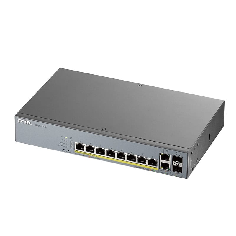 NSWSAR0250_800 ZyXEL GS1350-12HP Switch 10xGB PoE 2xSFP 130W - Imagen 1