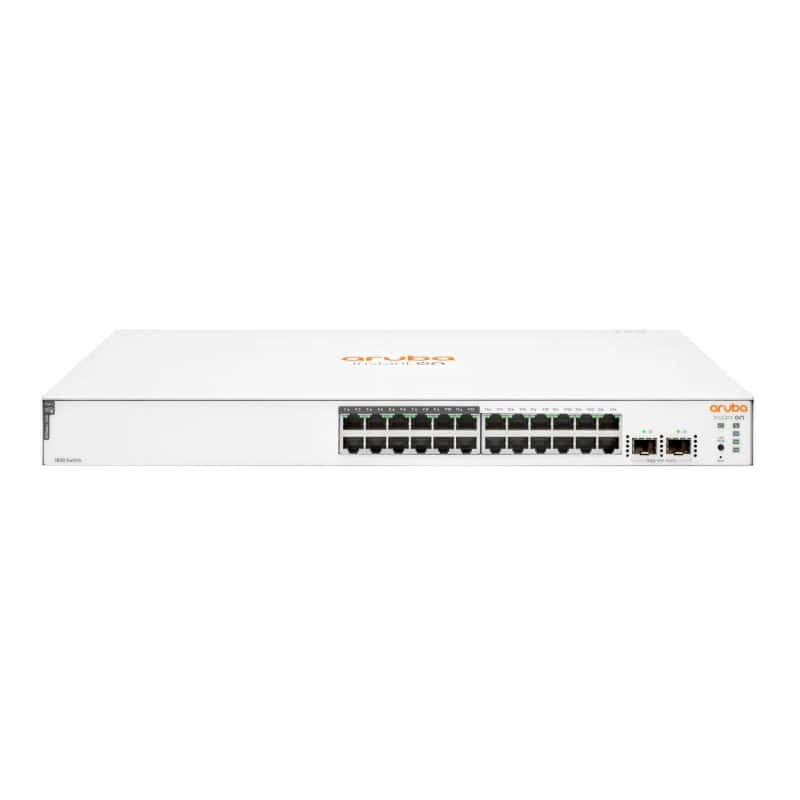 NSWSAR0320_800 HPE NW IOn 1830 24xGbE 12 PoE 2xSFP 195W Swi - Imagen 1