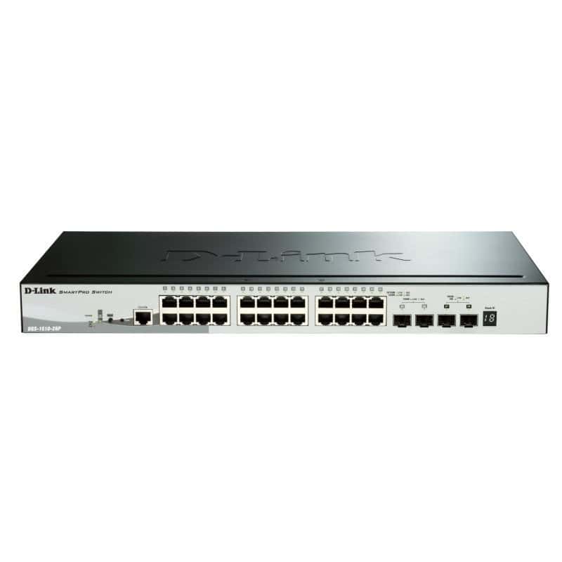 NSWSAR0327_800 D-Link DGS-1510-28P/E Switch L2 24xGB PoE 2xSFP+ - Imagen 1