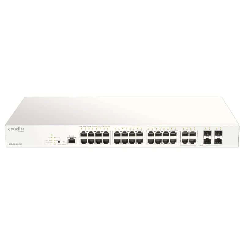 NSWSAR0371_800 D-Link DBS-2000-28P/E 28xGb PoE+ Switch 193W 1Y - Imagen 1