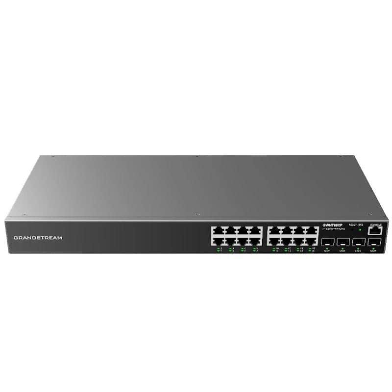 NSWSAR0378_800 Grandstream GWN7802P Switch 16xGbE PoE 4xSFP 240W - Imagen 1
