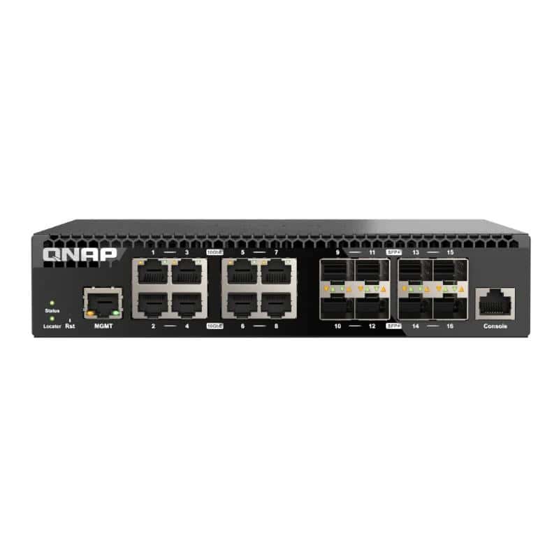 NSWSAR0397_800 QNAP QSW-M3216R-8S8T Switch 8x10GbE SFP+ 8x10GbE - Imagen 1