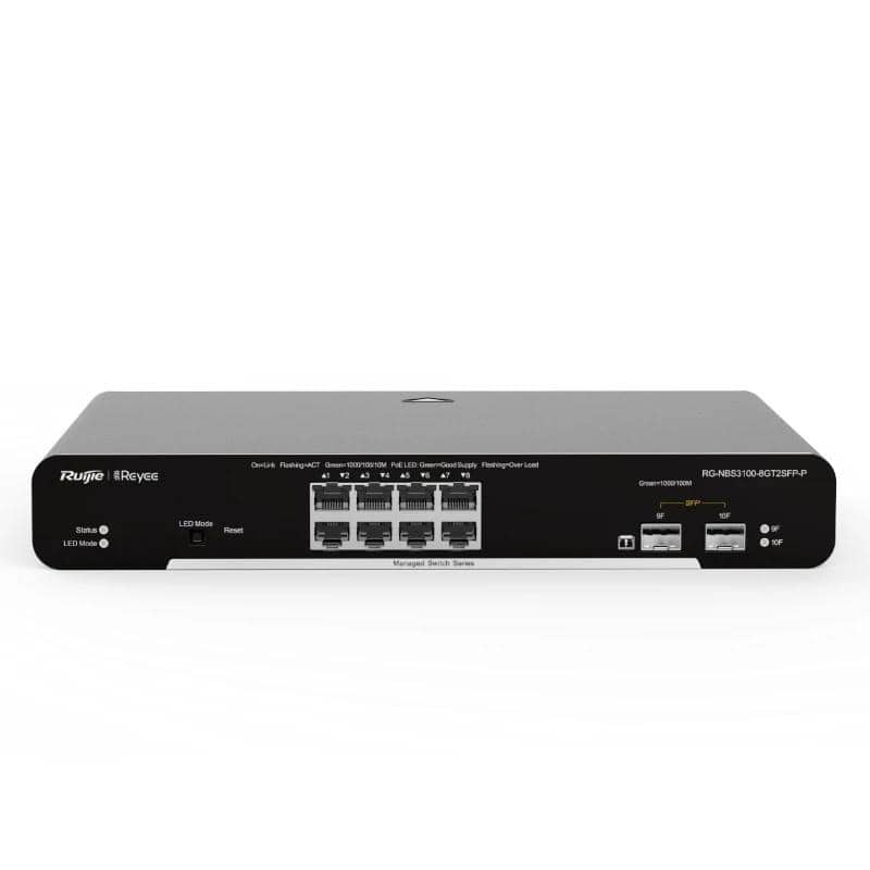 NSWSAR0403_800 Reyee Switch L2 8xGb PoE+ 2xSFP Slots Rack - Imagen 1