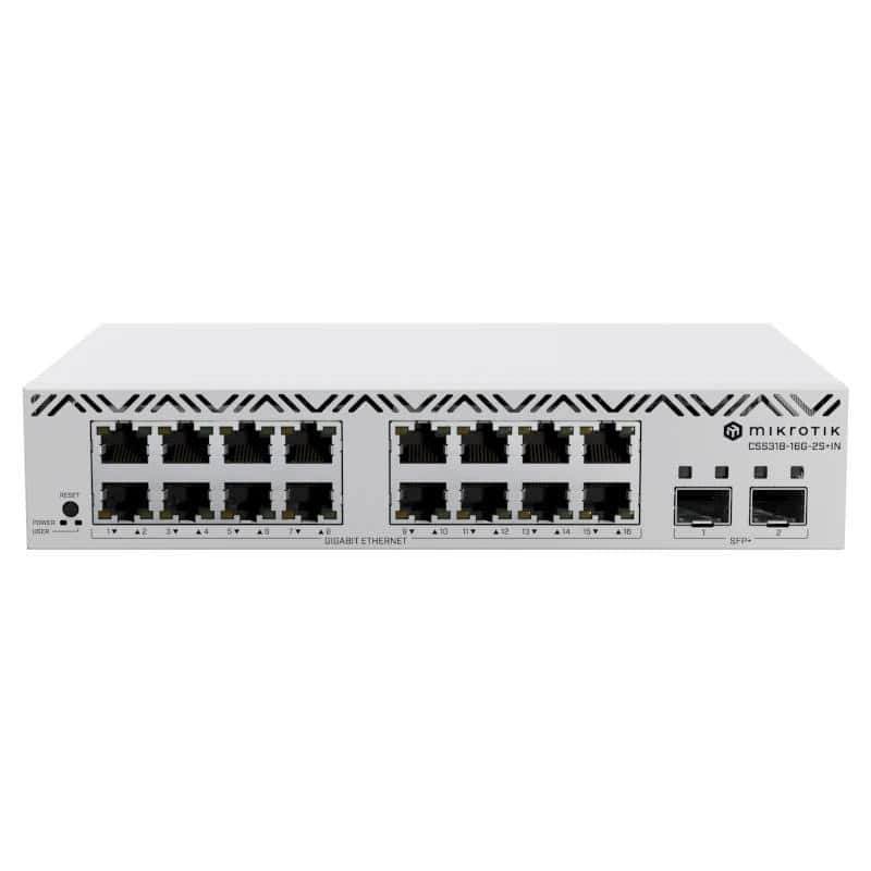 NSWSAR0436_800 MikroTik CSS318-16G-2S+IN Switch 16xGbE 2xSFP+ - Imagen 1