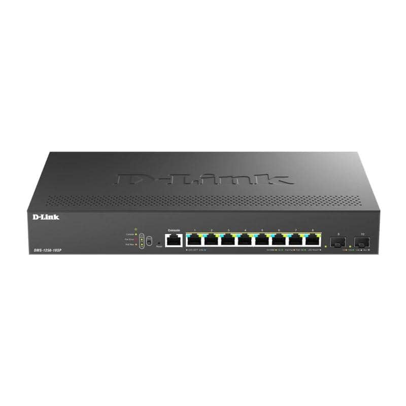 NSWSAR0439_800 D-Link DMS-1250-10SP/E Switch 8xMG 2xSFP+ L2 PoE - Imagen 1