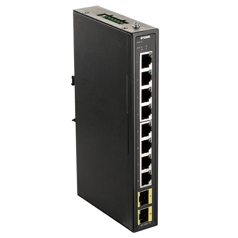 NSWSID0015_800 D-Link DIS-100G-10S Industrial Switch 8xGb 2xSFP - Imagen 1