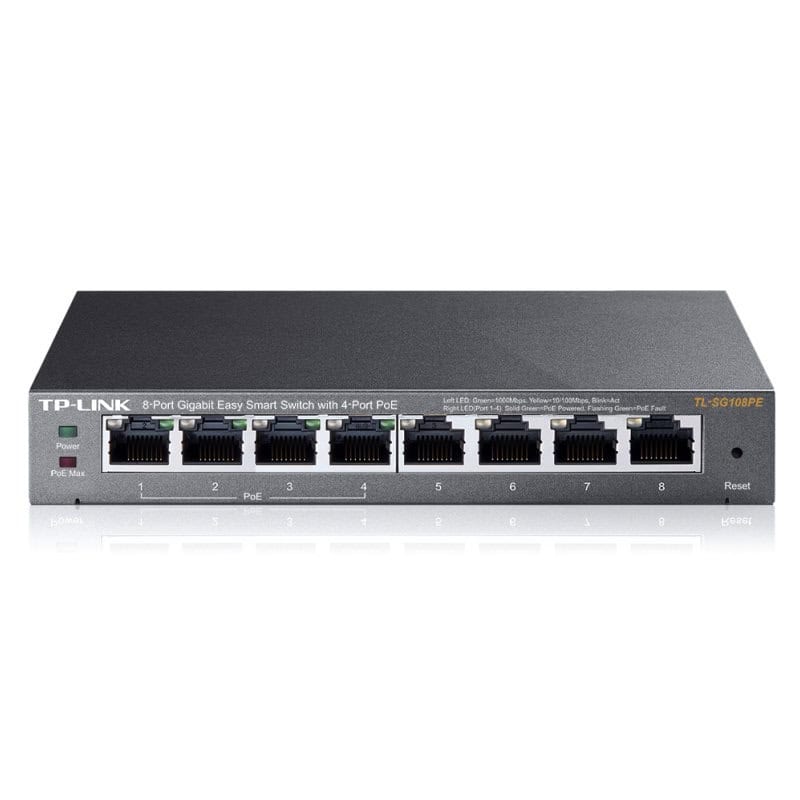 NSWSSO0207_800 TP-LINK TL-SG108PE Switch 8xGB 4xGB PoE - Imagen 1